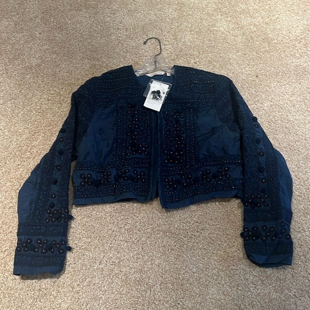 Deep Blue Soft Surroundings Theodora Bolero Jacket - Picture 2 of 5